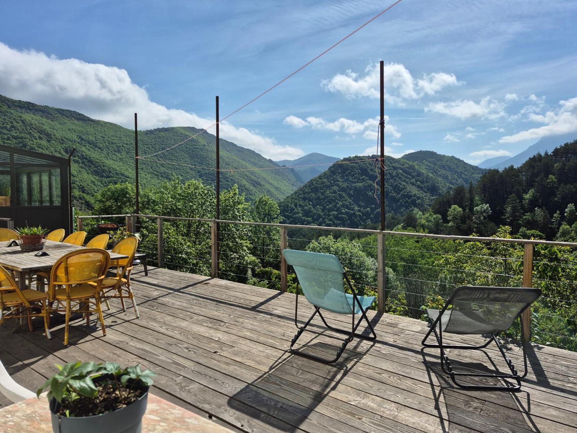 Grande Terrasse Avec Vue Entre Mediterranee Et Pays Cathare Cailla Exteriér fotografie